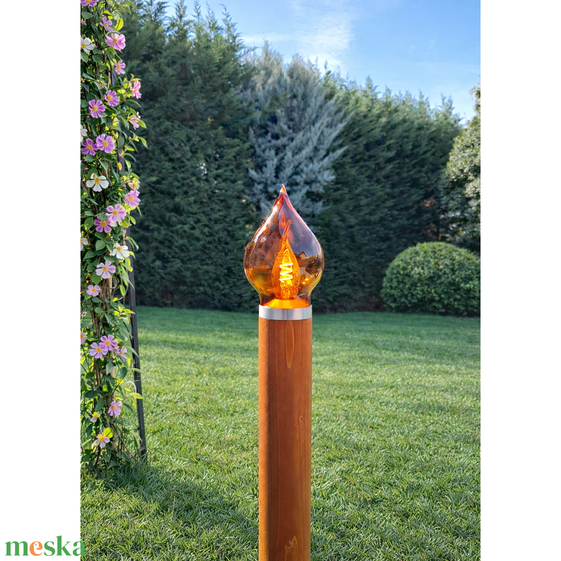 Firewood Candle kerti lámpa - otthon & életmód - ház & kert - kerti lámpa - Meska.hu