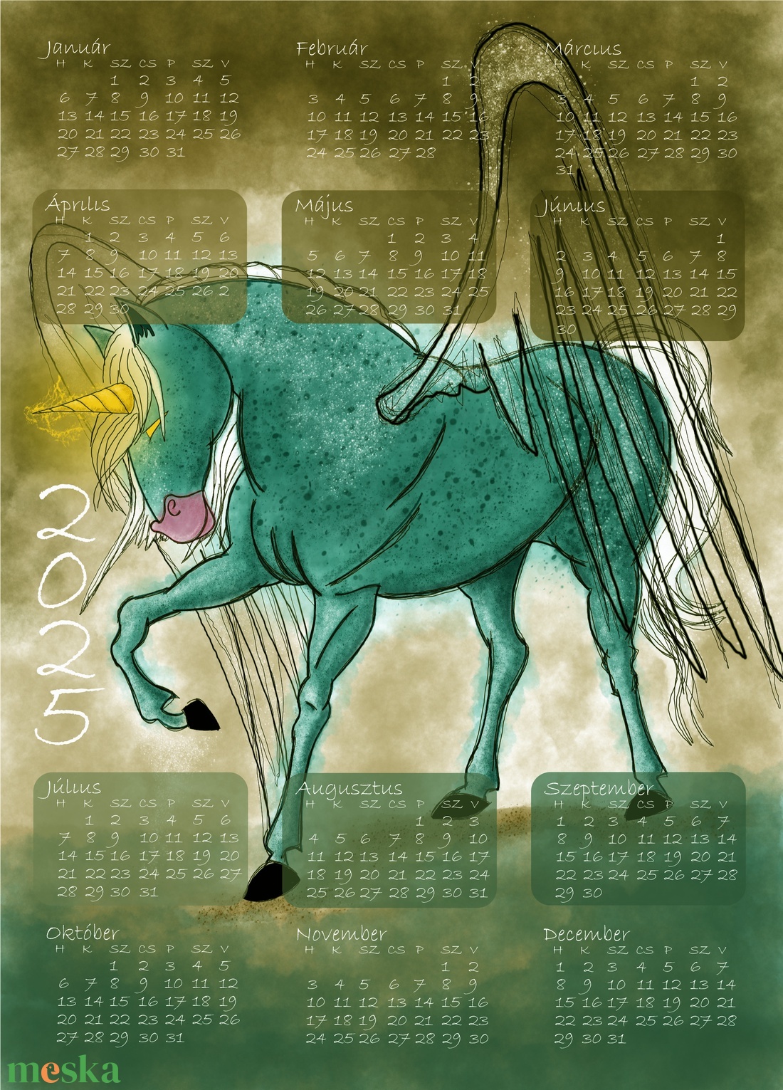 Fantasy naptár - művészet - grafika & illusztráció - digitális - Meska.hu