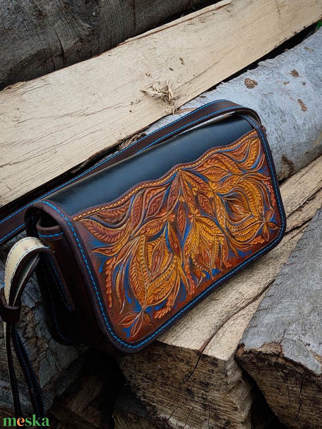 Bőrműves táska  - táska & tok - kézitáska & válltáska - alkalmi táska - Meska.hu