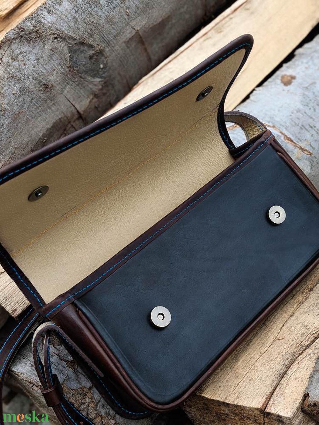 Bőrműves táska  - táska & tok - kézitáska & válltáska - alkalmi táska - Meska.hu