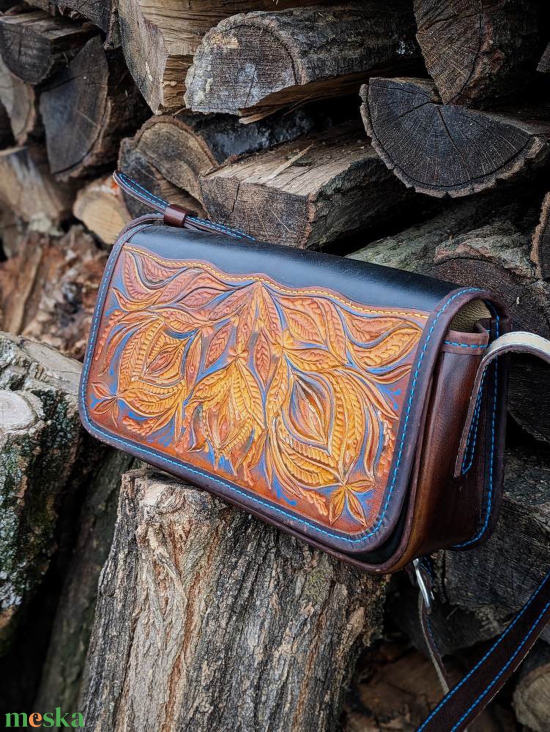 Bőrműves táska  - táska & tok - kézitáska & válltáska - alkalmi táska - Meska.hu
