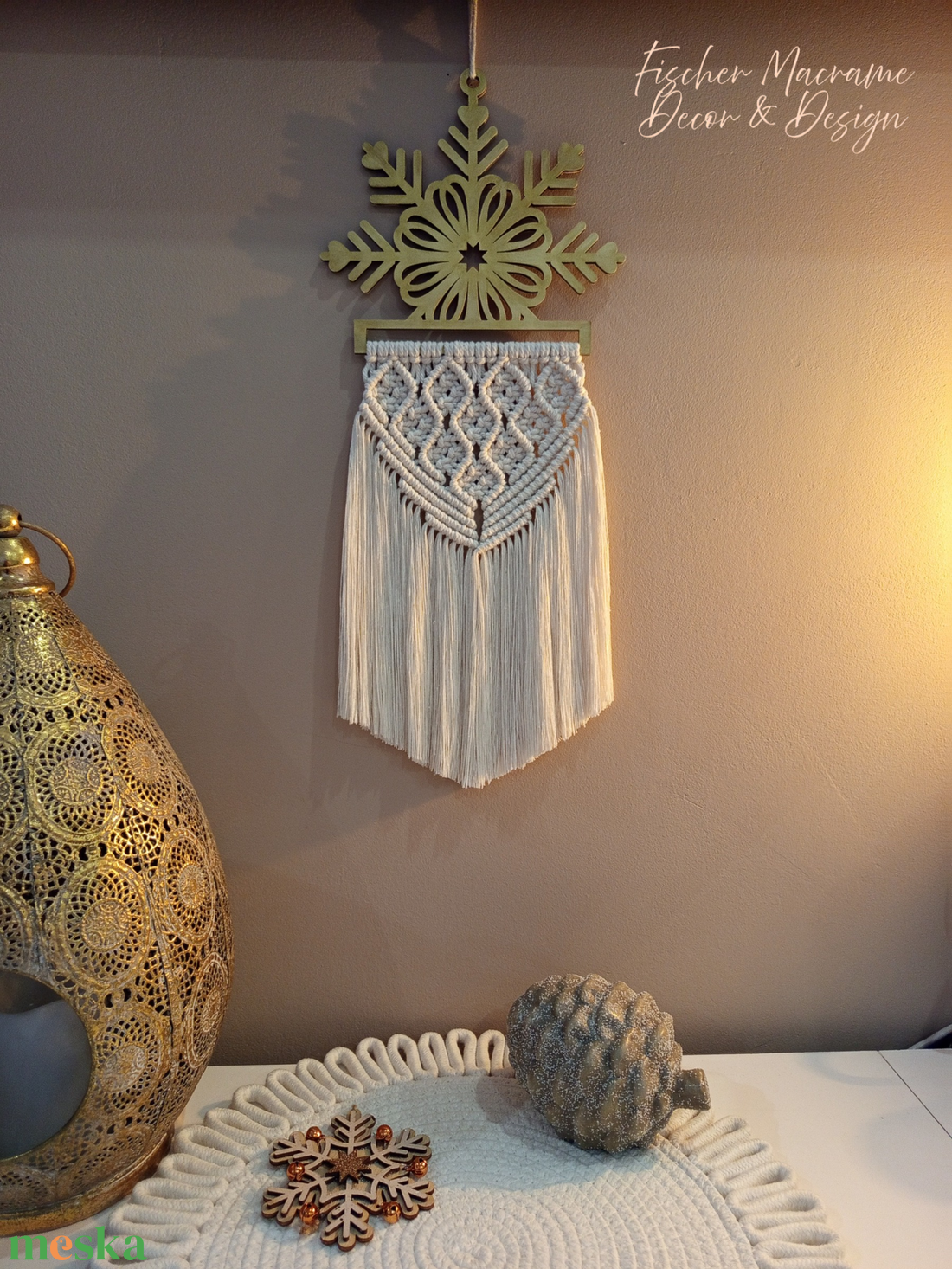 Makram ajtódísz - karácsony - karácsonyi lakásdekoráció - karácsonyi ajtódíszek - Meska.hu Makram ajtódísz - karácsony - karácsonyi lakásdekoráció - karácsonyi ajtódíszek - Meska.hu