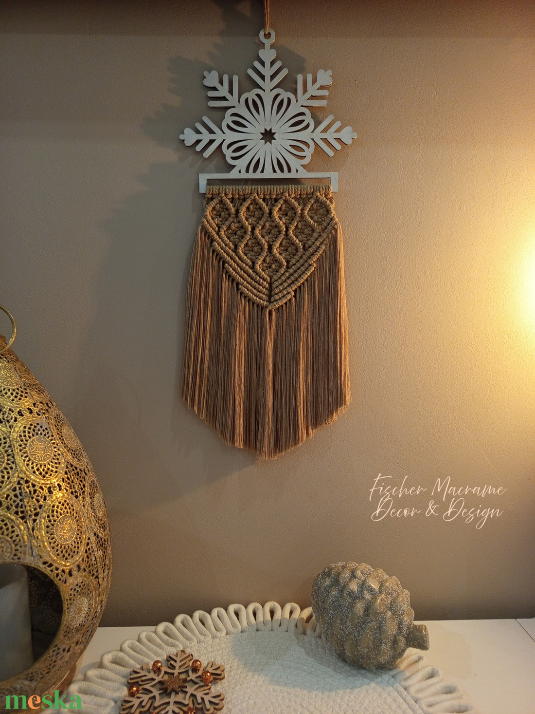 Makram ajtódísz - karácsony - karácsonyi lakásdekoráció - karácsonyi ajtódíszek - Meska.hu Makram ajtódísz - karácsony - karácsonyi lakásdekoráció - karácsonyi ajtódíszek - Meska.hu