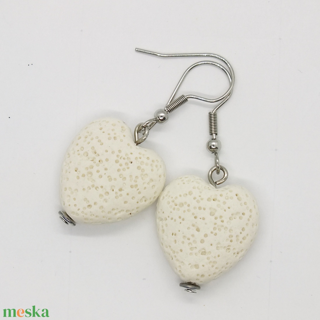 Lávakő fülbevaló, 1 pár a választott színben - ékszer - fülbevaló - lógó fülbevaló - Meska.hu