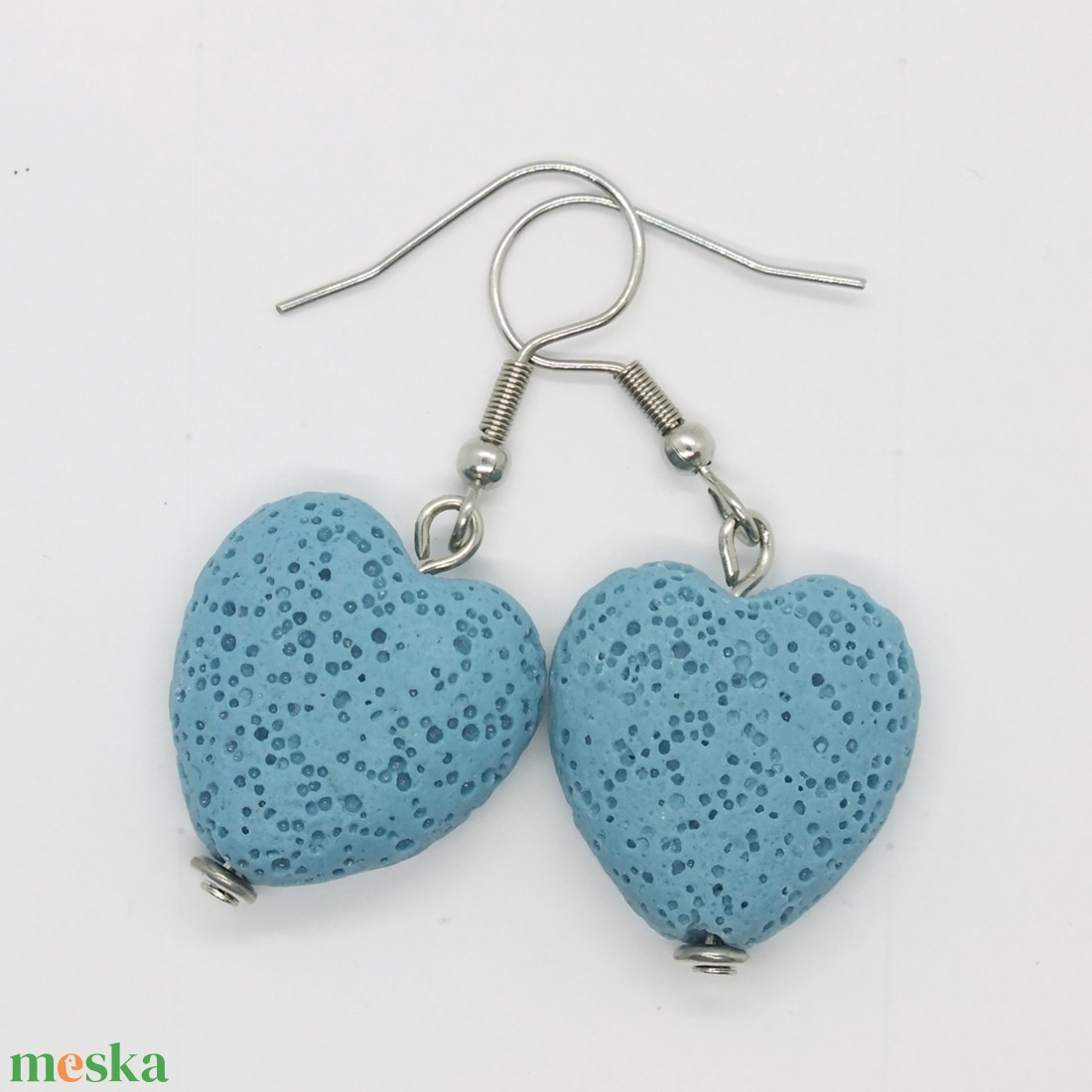 Lávakő fülbevaló, 1 pár a választott színben - ékszer - fülbevaló - lógó fülbevaló - Meska.hu