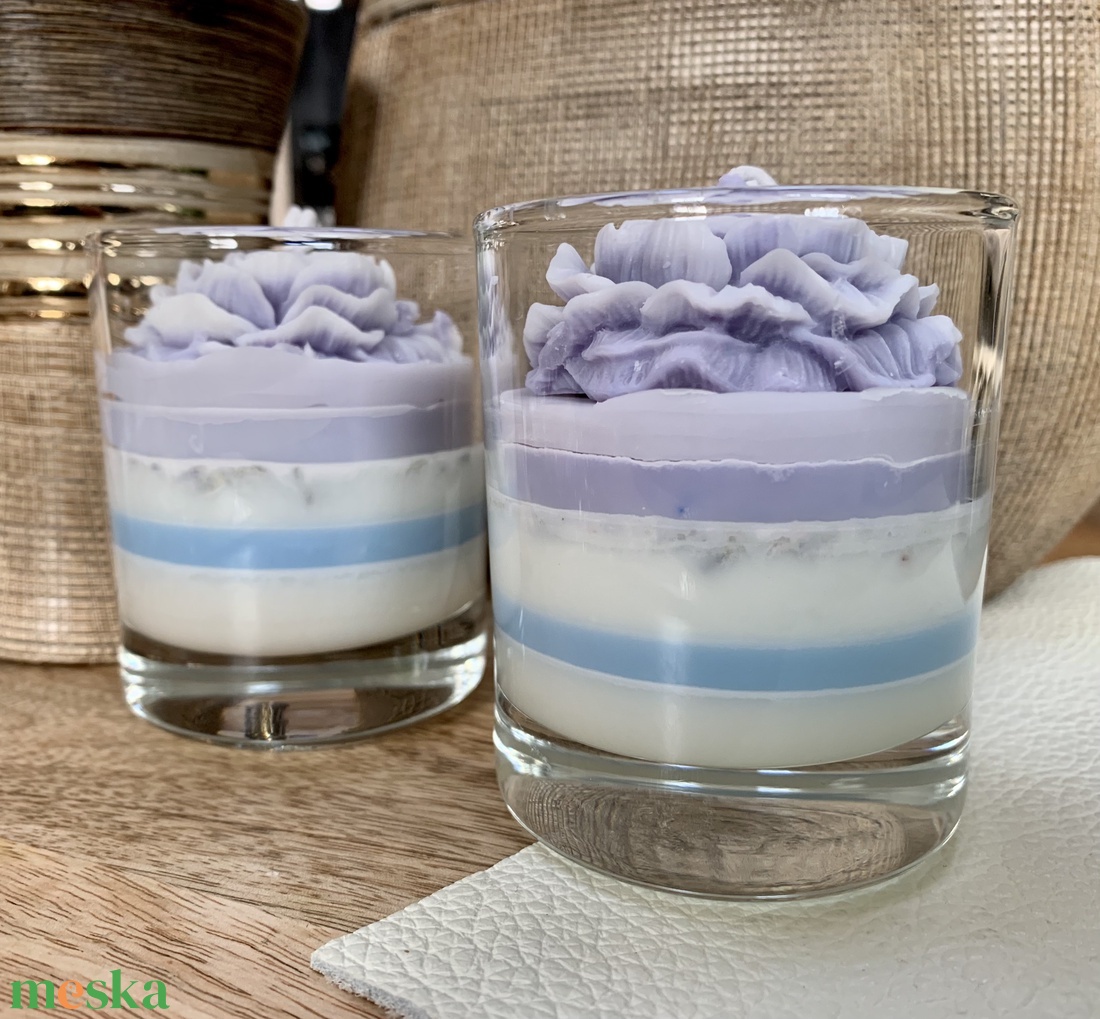 Kézműves illatgyertya, levendula - otthon & életmód - gyertya, illat, aroma - gyertya - Meska.hu