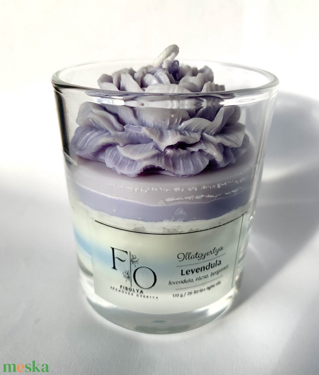 Kézműves illatgyertya, levendula - otthon & életmód - gyertya, illat, aroma - gyertya - Meska.hu