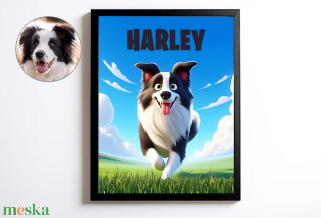 Rajzfilm stílusú kisállat portré - digitális  - művészet - grafika & illusztráció - művészi nyomat - Meska.hu