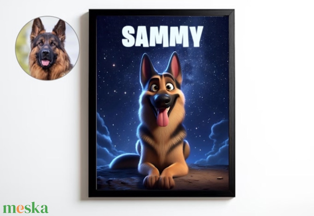 Rajzfilm stílusú kisállat portré - digitális  - művészet - grafika & illusztráció - művészi nyomat - Meska.hu