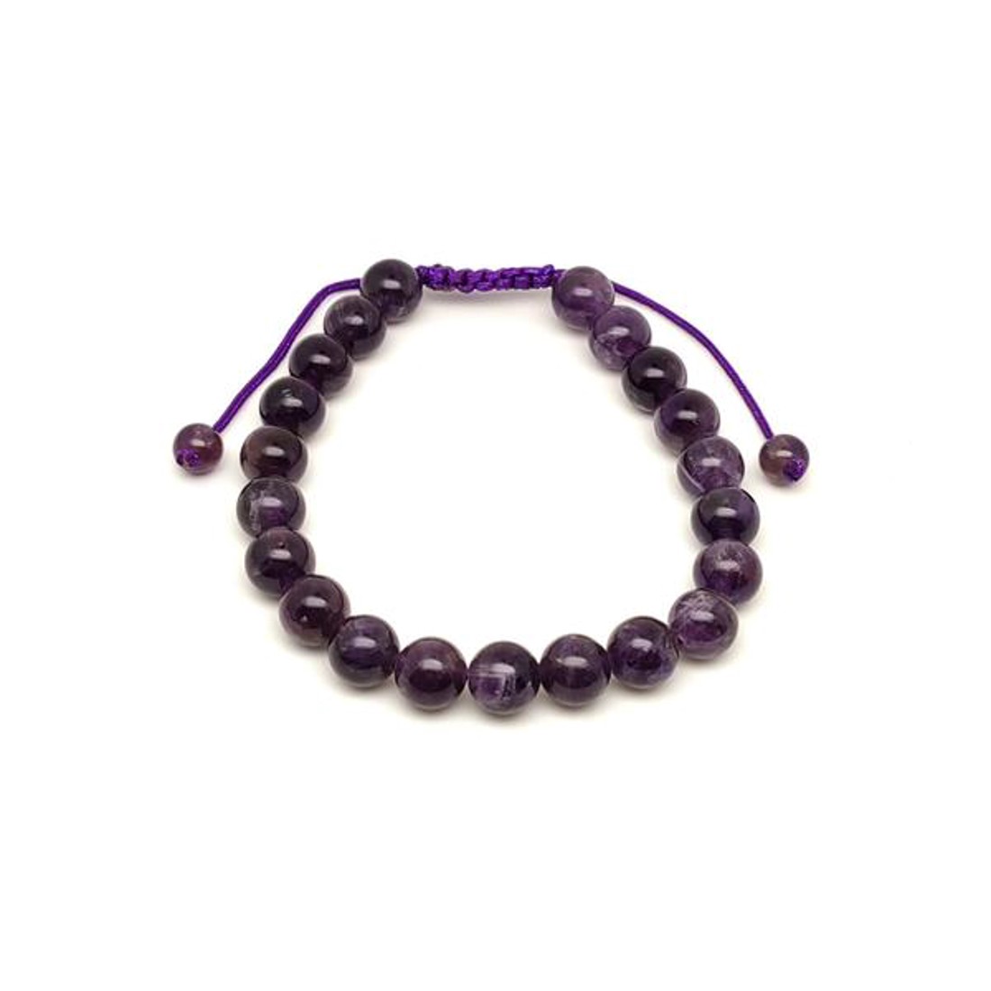 Ametiszt csúszócsomós golyó karkötő 8 mm - ékszer - karkötő - ásványkarkötő - Meska.hu