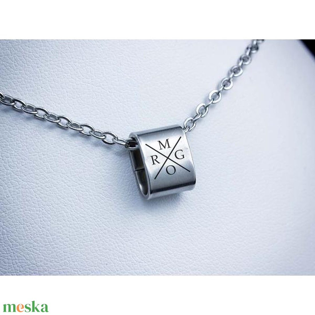 Amulett egyedi medálos MoMents anker acél nyaklánc - ékszer - nyaklánc - medálos nyaklánc - Meska.hu