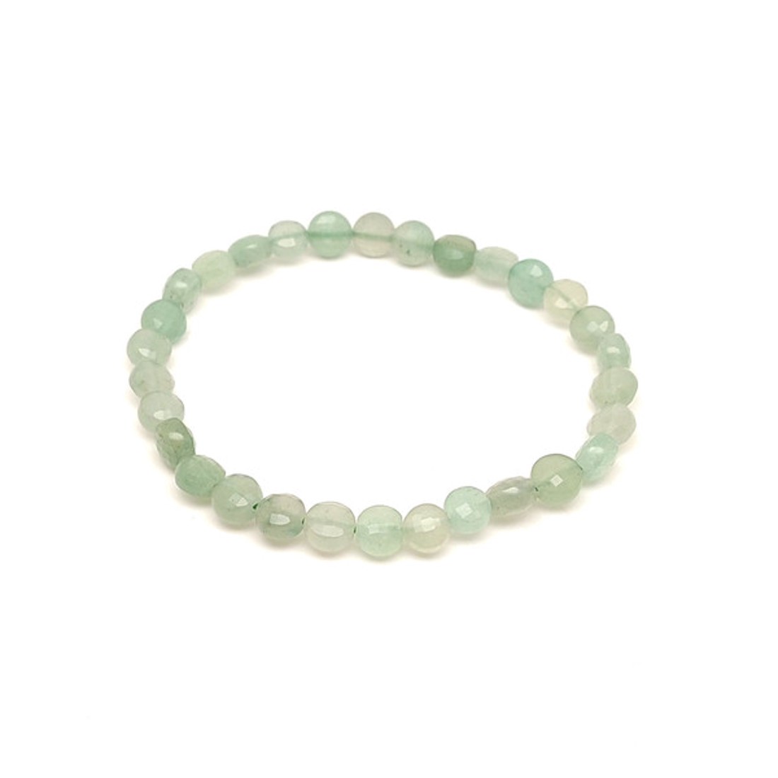 Fazettált aventurin korong ásvány karkötő 6�4mm - ékszer - karkötő - ásványkarkötő - Meska.hu