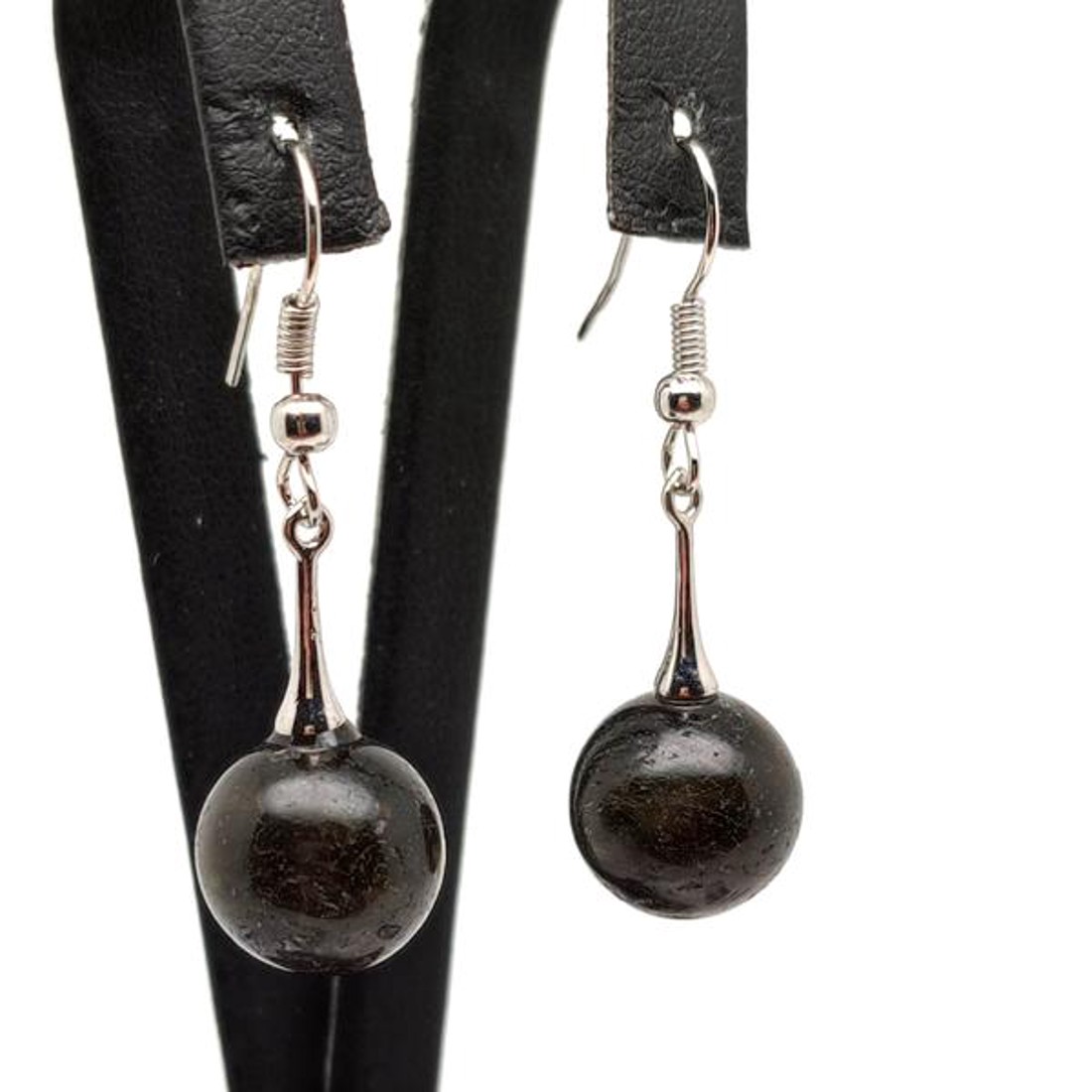 Fülbevaló golyó labradorit kis pálca lógós 12-13mm - ékszer - fülbevaló - lógó fülbevaló - Meska.hu