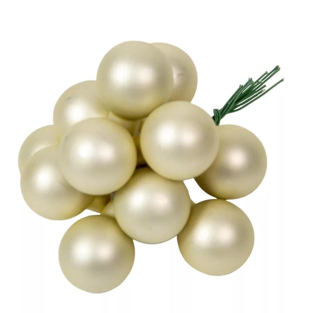 Üveggömb pick 2 cm - fehérmenta - matt 12 db - kellékek & szerszámok - dekorációs kellékek - üveggömb pick - Meska.hu