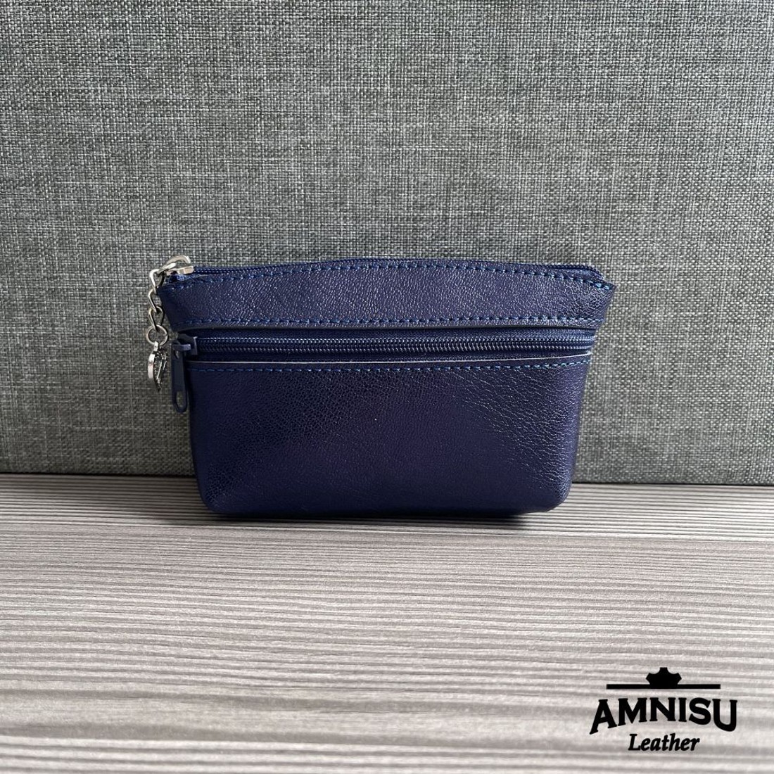 Metál sötétkék kettő cipzáras kulcstartó B6012 - táska & tok - kulcstartó & táskadísz - kulcstartó - Meska.hu