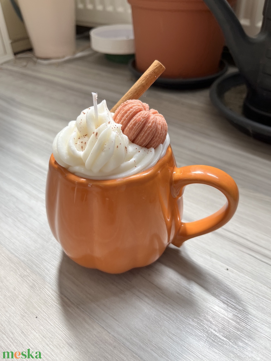 Őszi habos illatgyertya - otthon & életmód - gyertya, illat, aroma - gyertya - Meska.hu