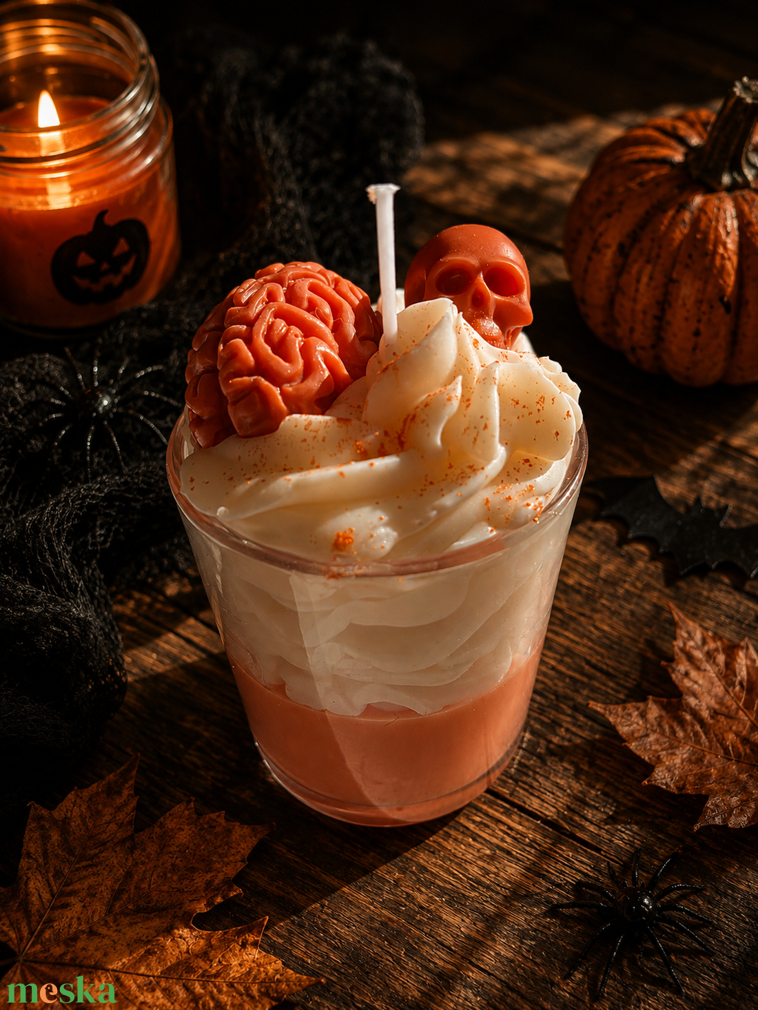 Halloweeni habos illatgyertya  - otthon & életmód - gyertya, illat, aroma - gyertya - Meska.hu