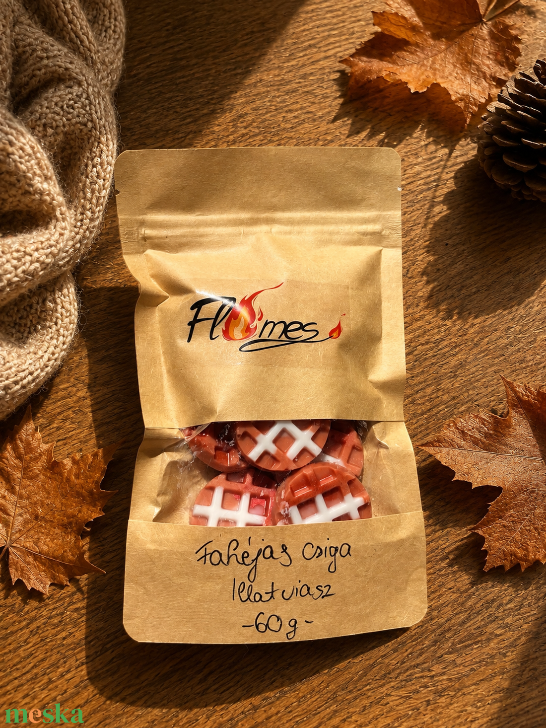 Fahéjas csiga illatviasz  - otthon & életmód - gyertya, illat, aroma - gyertya - Meska.hu