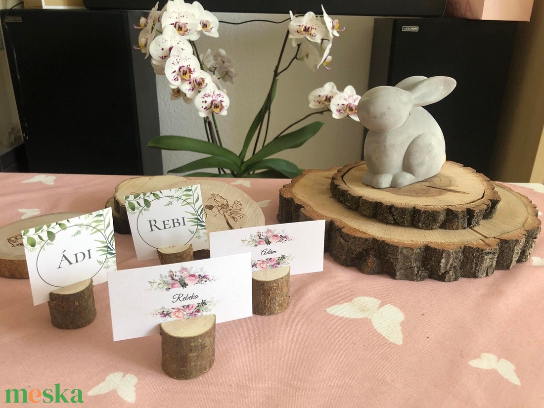 Esküvői ültetőkártya tartó - esküvő - meghívó & kártya - ültetési rend - Meska.hu