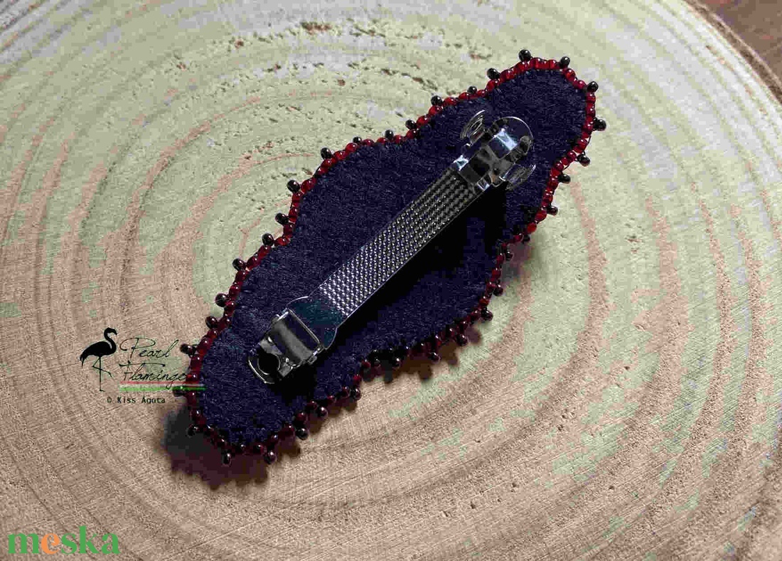 Népi jellegű francia csat KÉSZEN ajándék fülbevalóval - ékszer - ékszerszett - Meska.hu