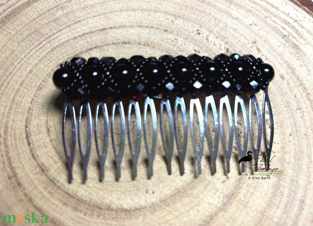 Népi jellegű kontyfésű KÉSZEN - ékszer - fülbevaló - lógó fülbevaló - Meska.hu