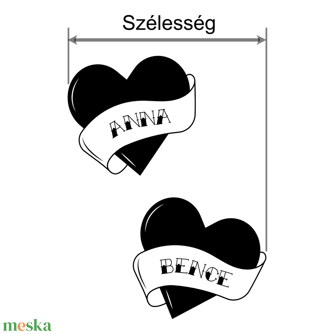 Egyedi Ideiglenes Tetoválás Pároknak (2 db / csomag) - művészet - grafika & illusztráció - művészi nyomat - Meska.hu