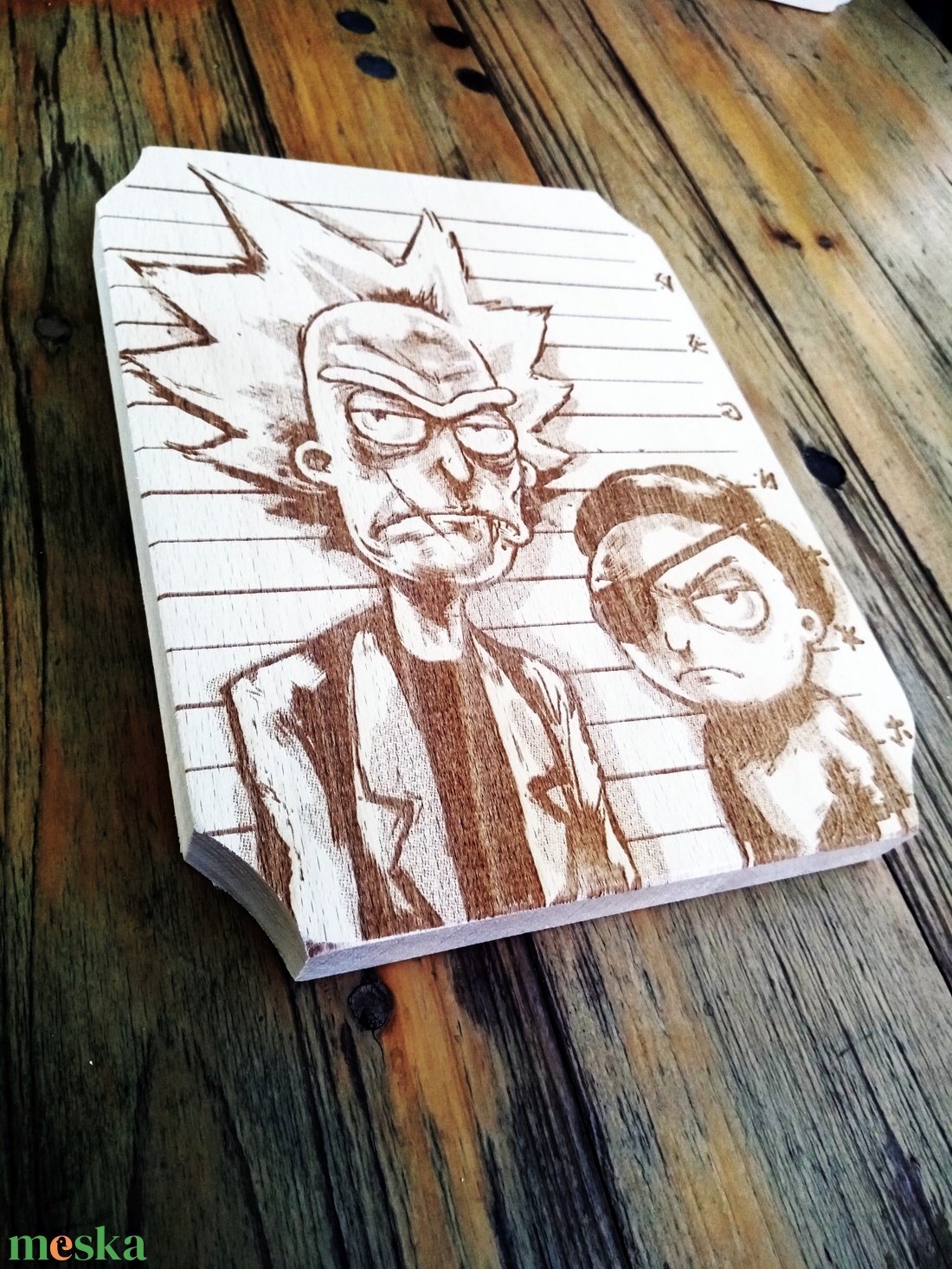 Rick és Morty portrés egyedi vágódeszka - otthon & lakás - konyhafelszerelés, tálalás - sütés, főzés - vágódeszka - Meska.hu Rick és Morty portrés egyedi vágódeszka - otthon & lakás - konyhafelszerelés, tálalás - sütés, főzés - vágódeszka - Meska.hu