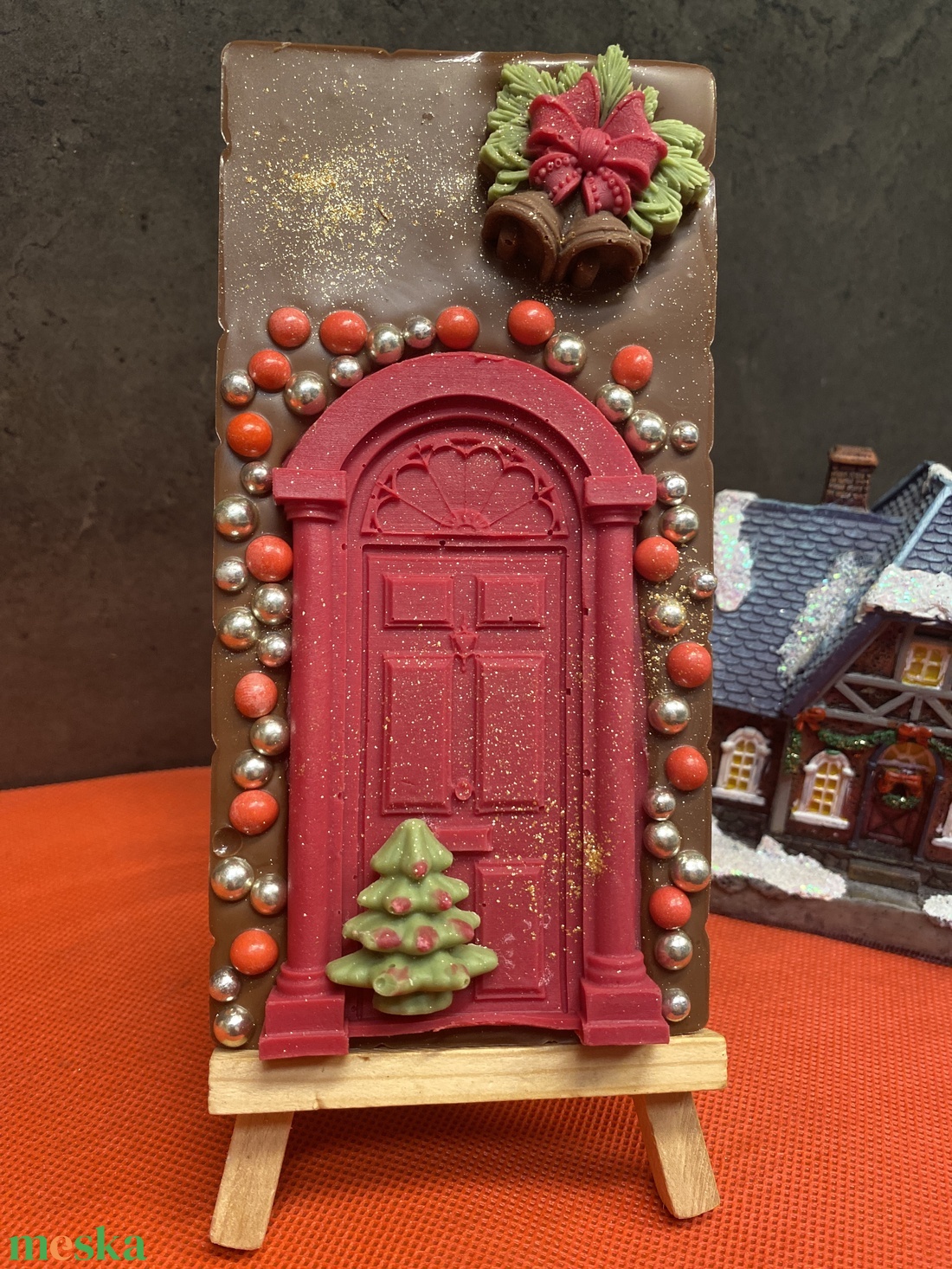 Karácsonyi táblás csokoládé - élelmiszer - édesség - kézműves csokoládé - Meska.hu