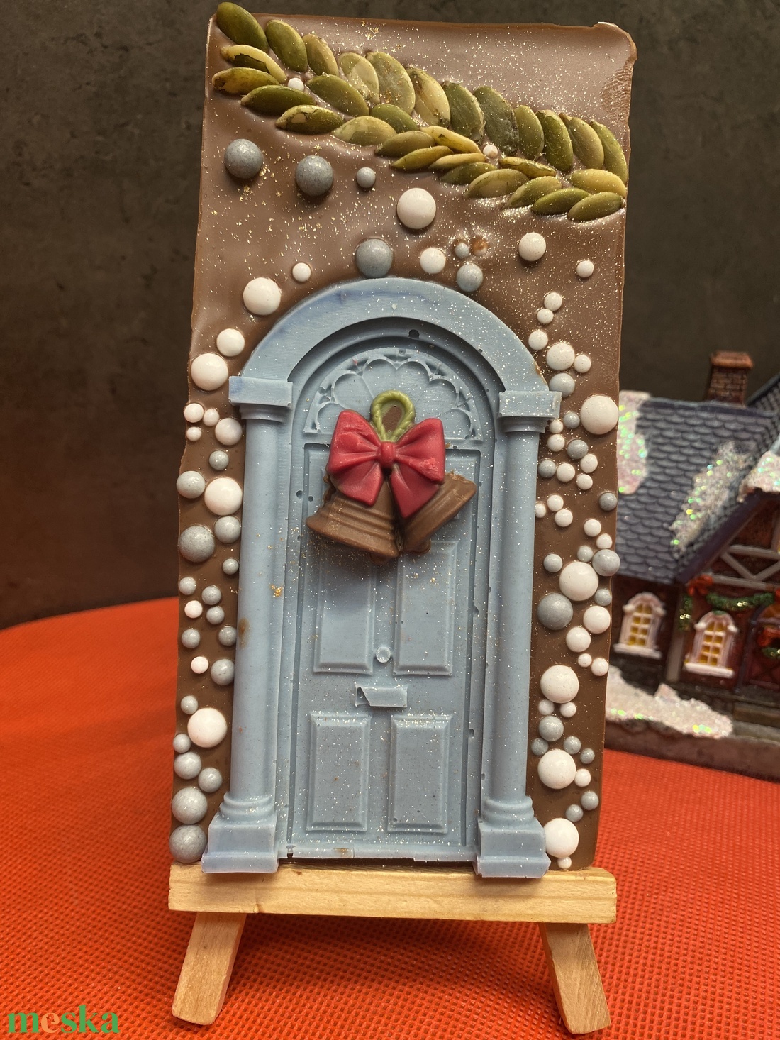 Karácsonyi táblás csokoládé - élelmiszer - édesség - kézműves csokoládé - Meska.hu