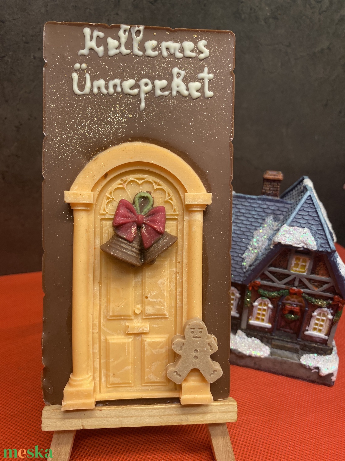 Karácsonyi táblás csokoládé - élelmiszer - édesség - kézműves csokoládé - Meska.hu