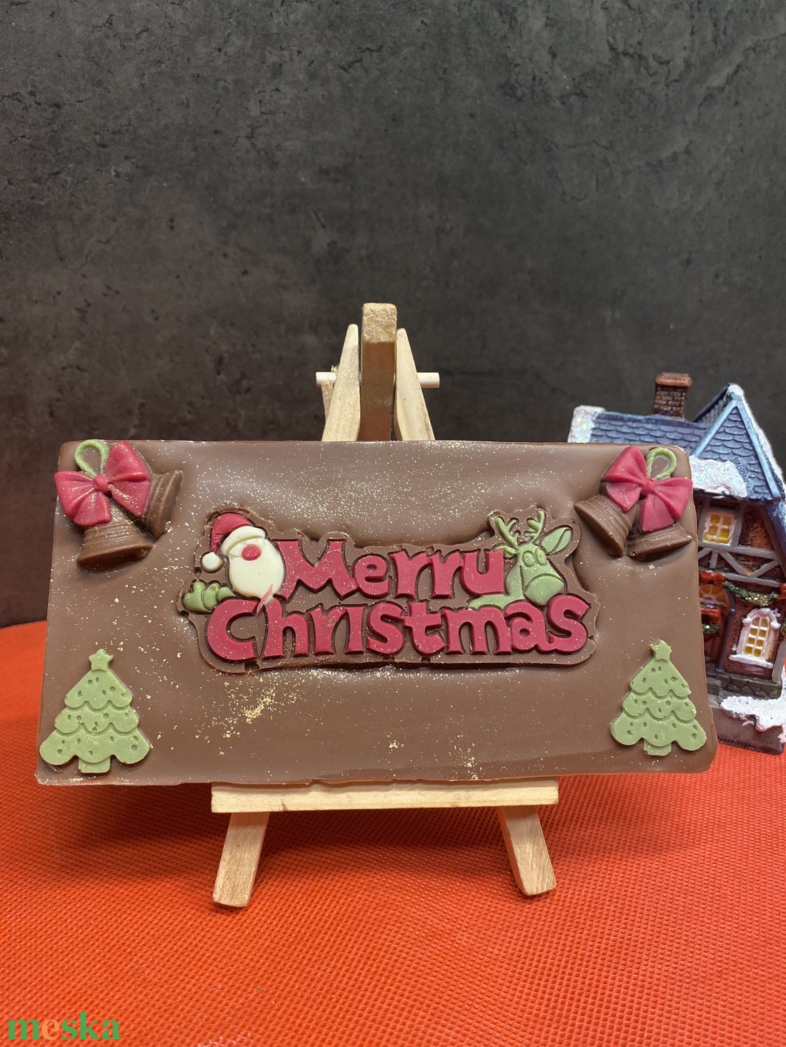 Karácsonyi táblás csoki - élelmiszer - édesség - kézműves csokoládé - Meska.hu