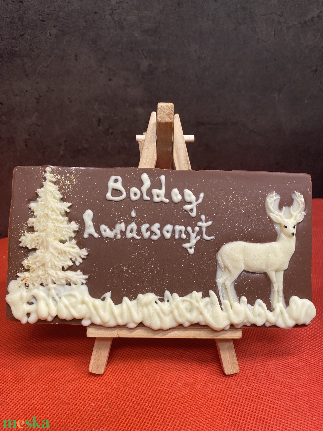 Karácsonyi táblás csoki - élelmiszer - édesség - kézműves csokoládé - Meska.hu