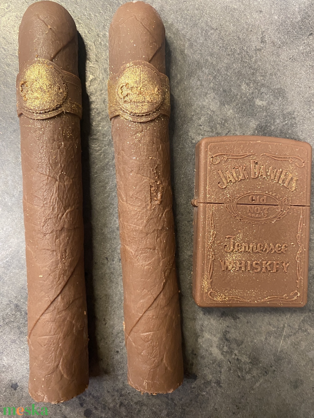 Csokoládé szivar+öngyújtó - élelmiszer - édesség - kézműves csokoládé - Meska.hu