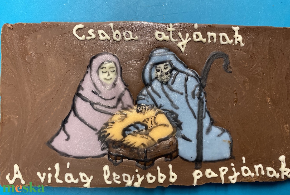 Karácsonyi táblás csoki - élelmiszer - édesség - kézműves csokoládé - Meska.hu
