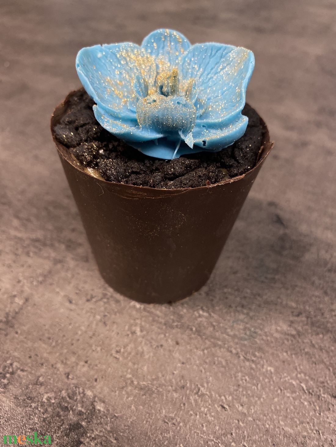 Cserepes orchidea csokoládéból - élelmiszer - édesség - kézműves csokoládé - Meska.hu