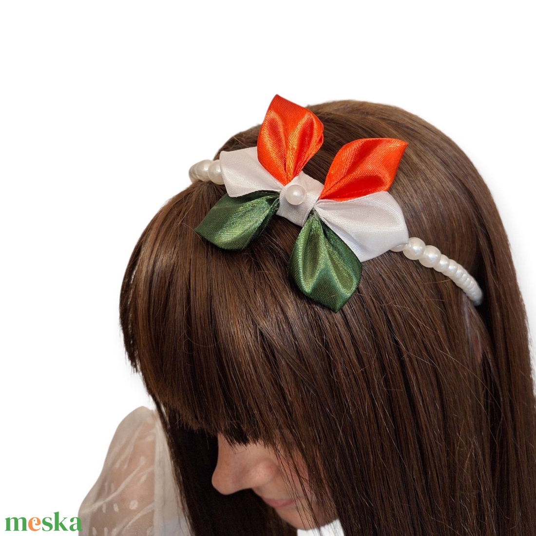 Magyaros hajpánt � kézzel készült, gyöngyös díszítéssel - ruha & divat - hajdísz & hajcsat - hajráf & hajpánt - Meska.hu