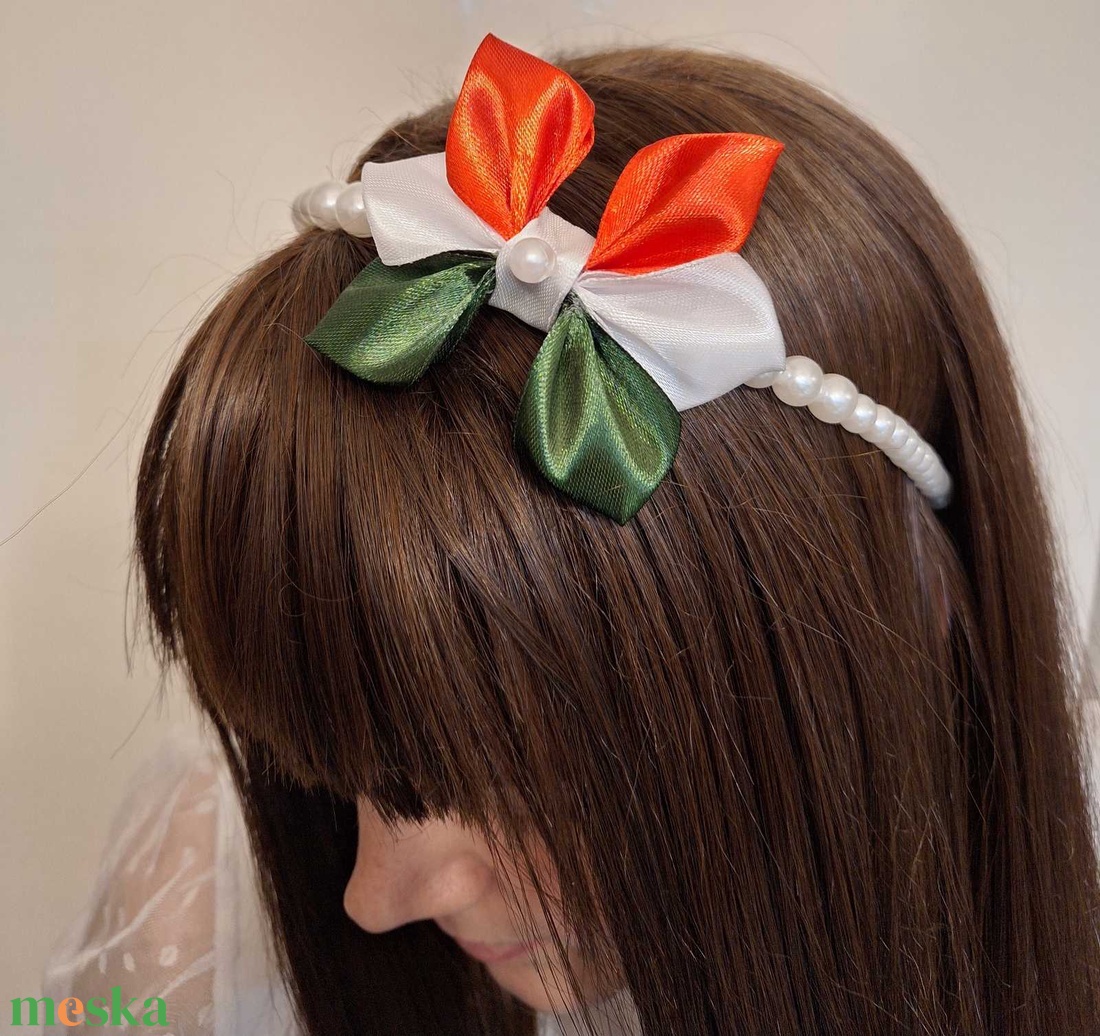 Magyaros hajpánt � kézzel készült, gyöngyös díszítéssel - ruha & divat - hajdísz & hajcsat - hajráf & hajpánt - Meska.hu