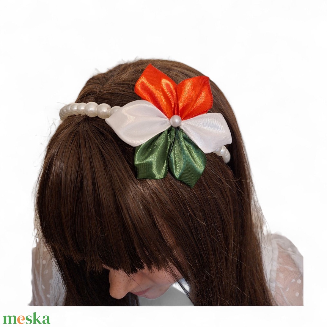 Magyaros hajpánt � kézzel készült, gyöngyös díszítéssel - ruha & divat - hajdísz & hajcsat - hajráf & hajpánt - Meska.hu