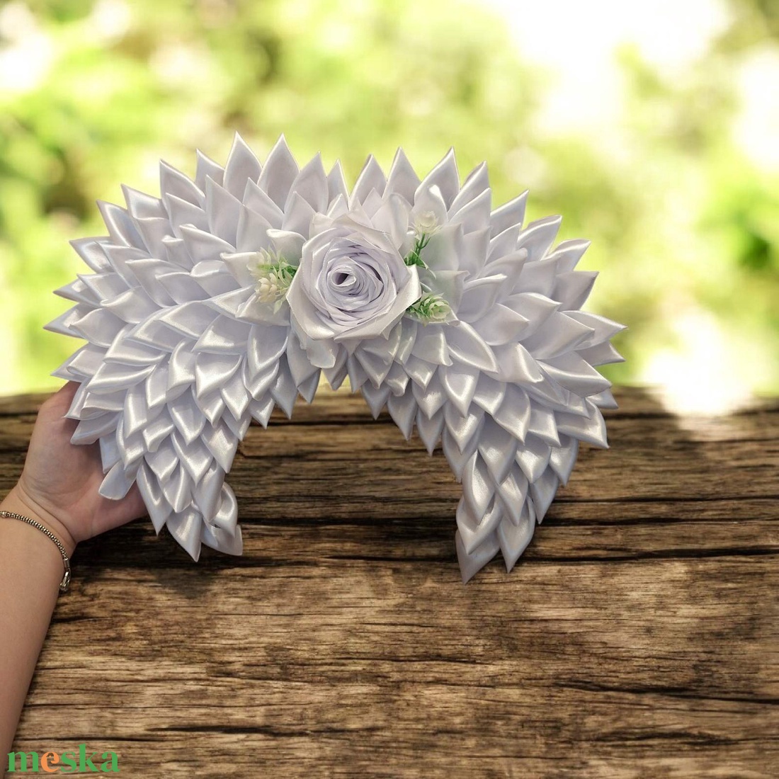 Örök emlék angyalszárny formában � személyre szabható névvel, idézettel - otthon & életmód - dekoráció - kép & falikép - fából készült kép - Meska.hu