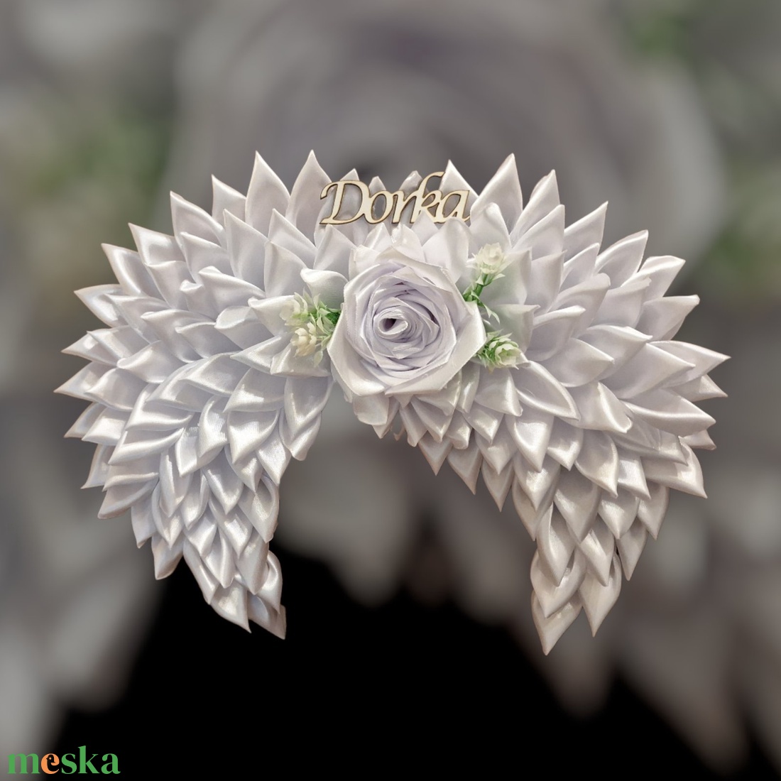 Örök emlék angyalszárny formában � személyre szabható névvel, idézettel - otthon & életmód - dekoráció - kép & falikép - fából készült kép - Meska.hu