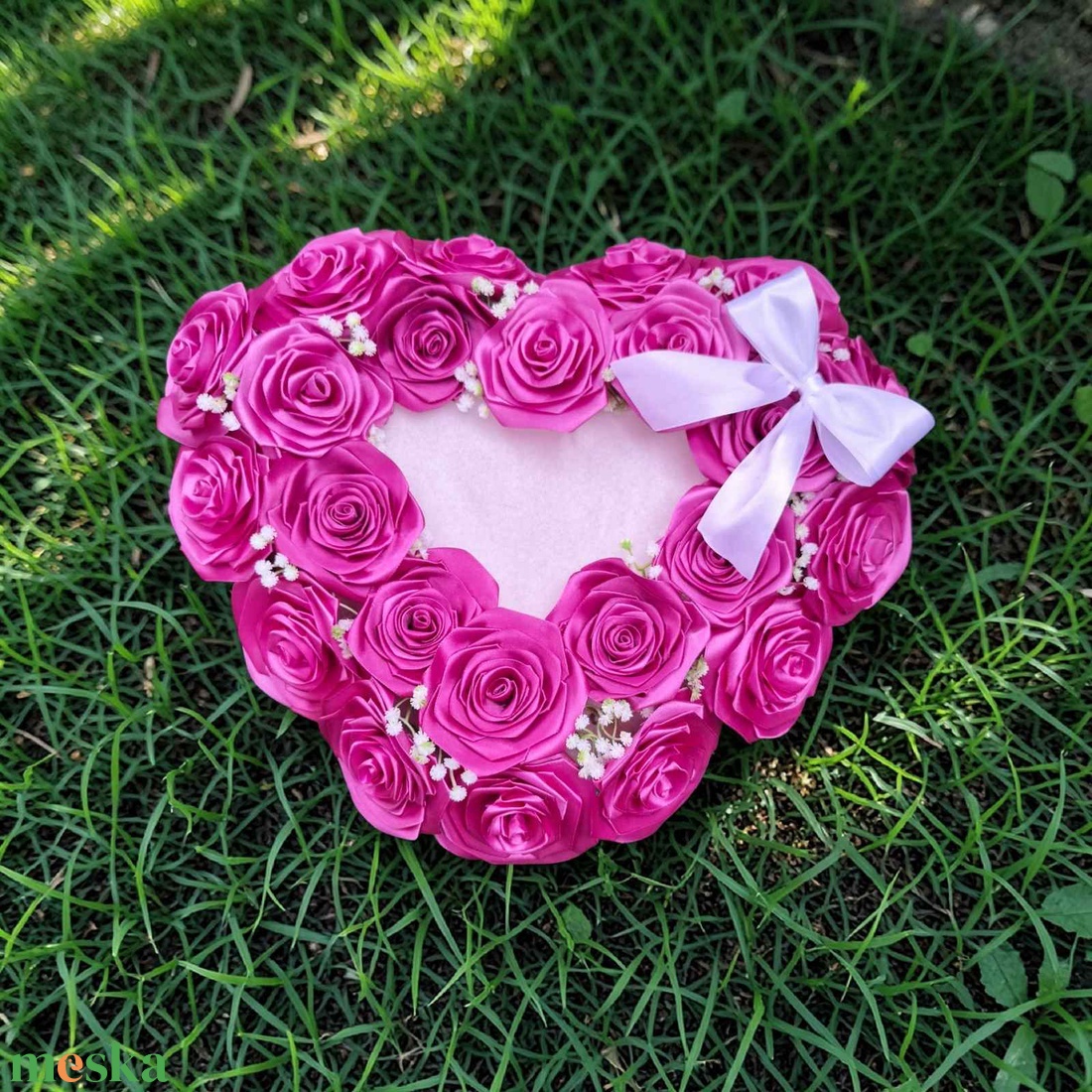 Szív alakú örökrózsa box - �Köszönöm, hogy felneveltél!� � Anyák napi ajándék - otthon & életmód - virágdekoráció - virágok - virágbox - Meska.hu