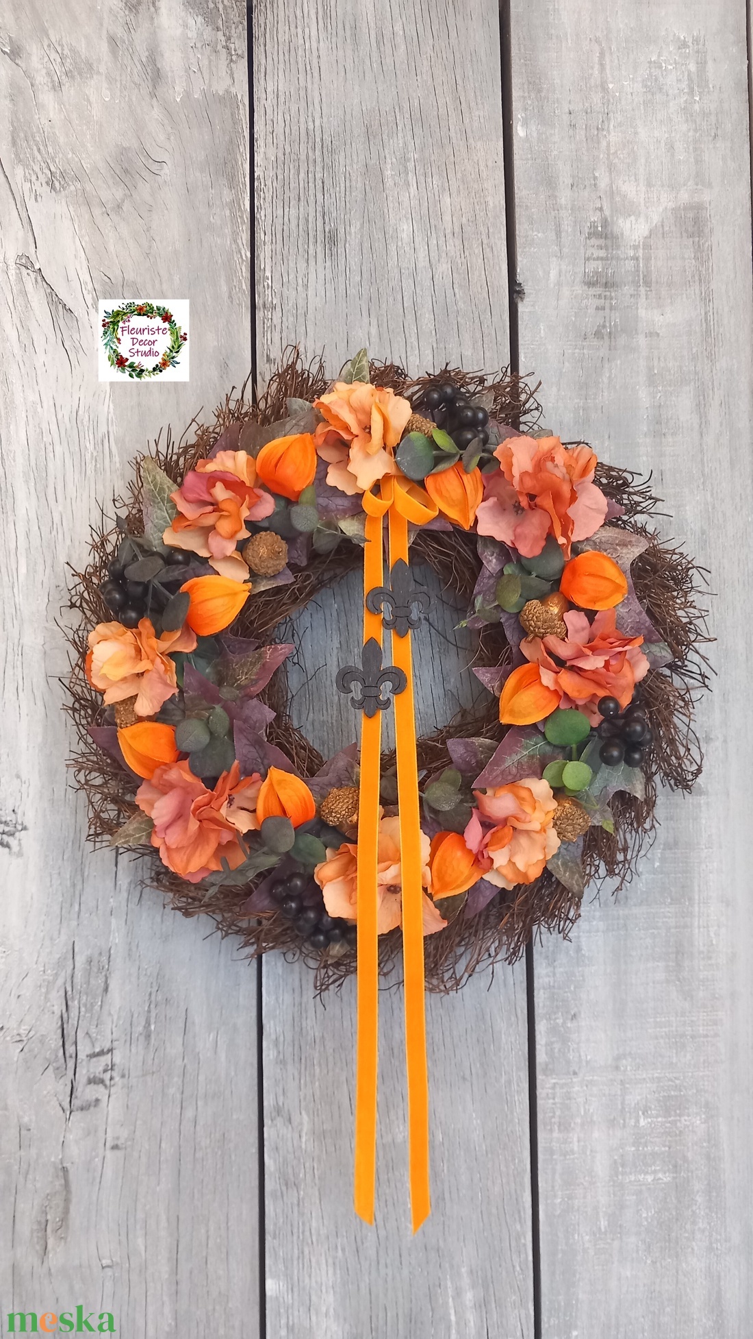 Őszi Kontraszt Kopogtató - otthon & életmód - dekoráció - ajtó- és ablak dekoráció - ajtódísz & kopogtató - Meska.hu