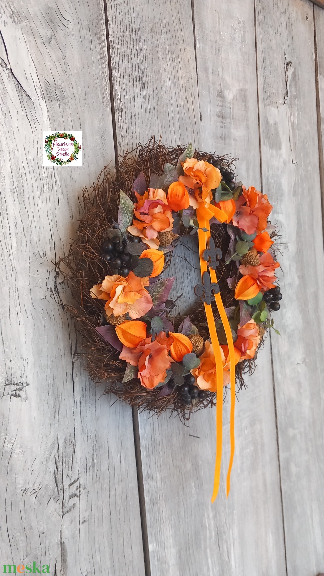 Őszi Kontraszt Kopogtató - otthon & életmód - dekoráció - ajtó- és ablak dekoráció - ajtódísz & kopogtató - Meska.hu