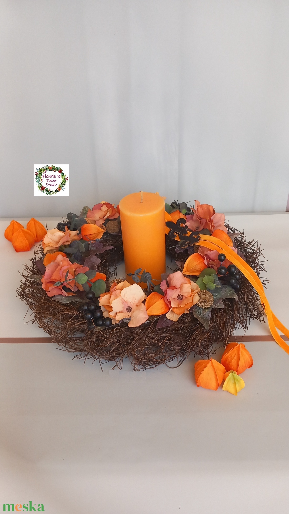 Őszi Kontraszt Kopogtató - otthon & életmód - dekoráció - ajtó- és ablak dekoráció - ajtódísz & kopogtató - Meska.hu