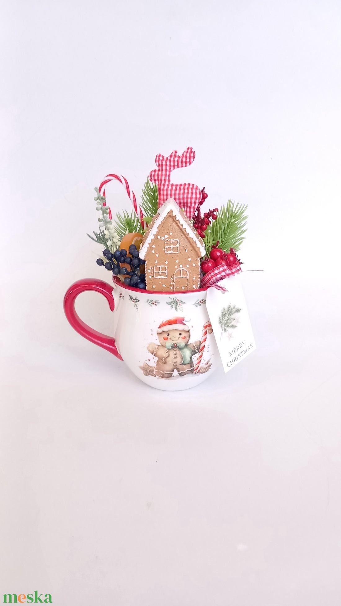   Mézi Bögre - Karácsonyi Asztaldísz/Téli Asztaldísz/Bögrés Asztaldísz - otthon & életmód - dekoráció - asztal és polc dekoráció - asztaldísz - Meska.hu