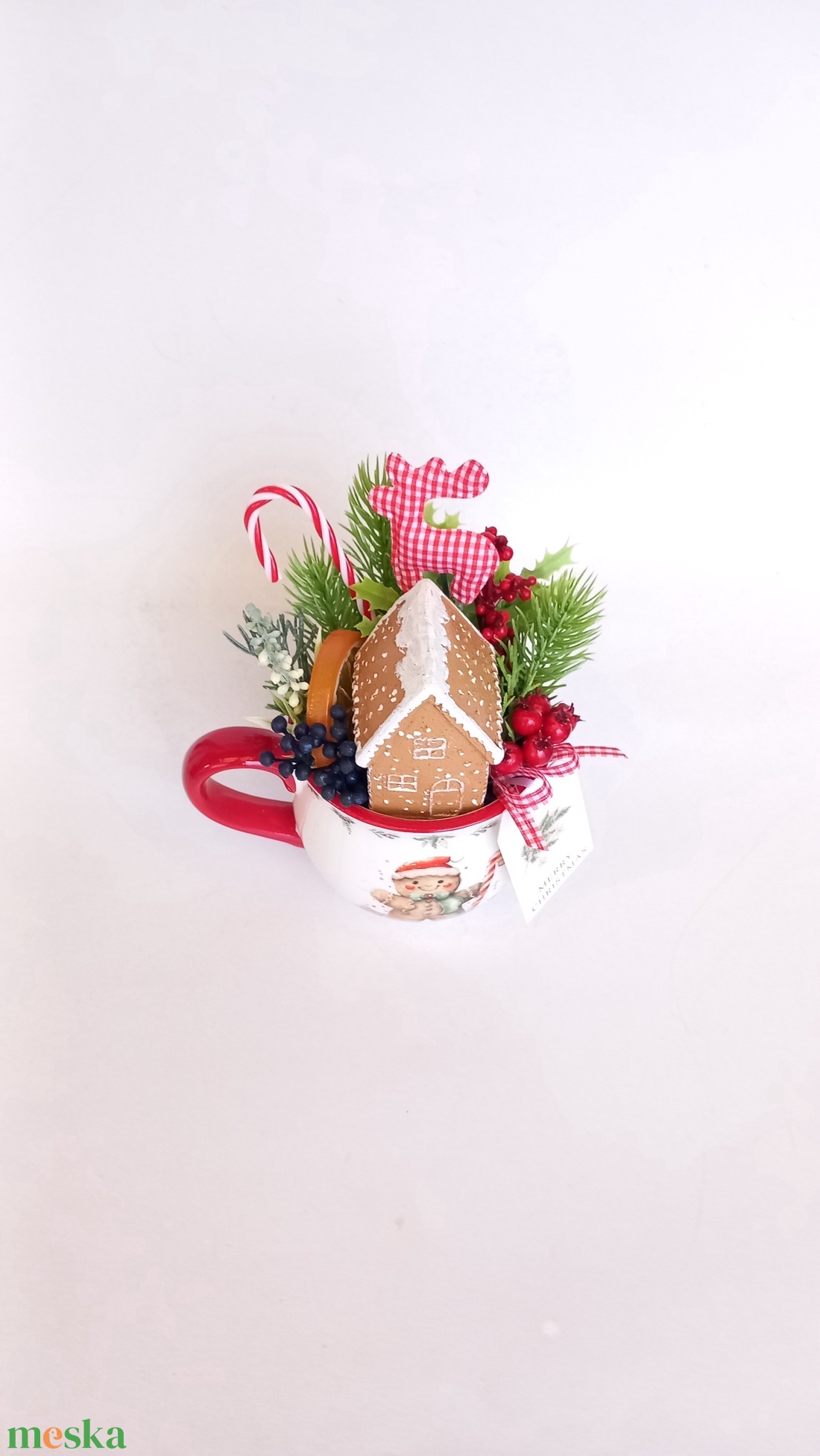   Mézi Bögre - Karácsonyi Asztaldísz/Téli Asztaldísz/Bögrés Asztaldísz - otthon & életmód - dekoráció - asztal és polc dekoráció - asztaldísz - Meska.hu