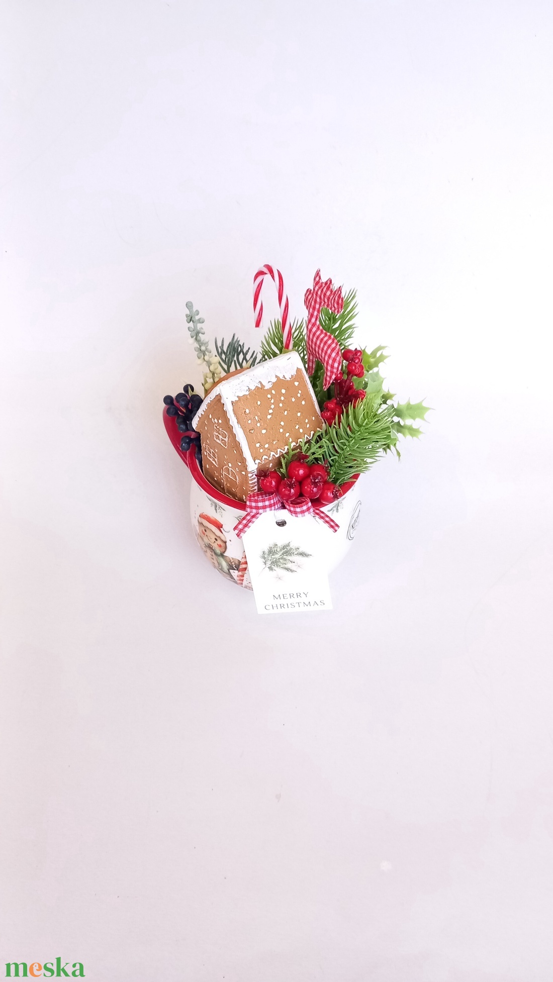   Mézi Bögre - Karácsonyi Asztaldísz/Téli Asztaldísz/Bögrés Asztaldísz - otthon & életmód - dekoráció - asztal és polc dekoráció - asztaldísz - Meska.hu