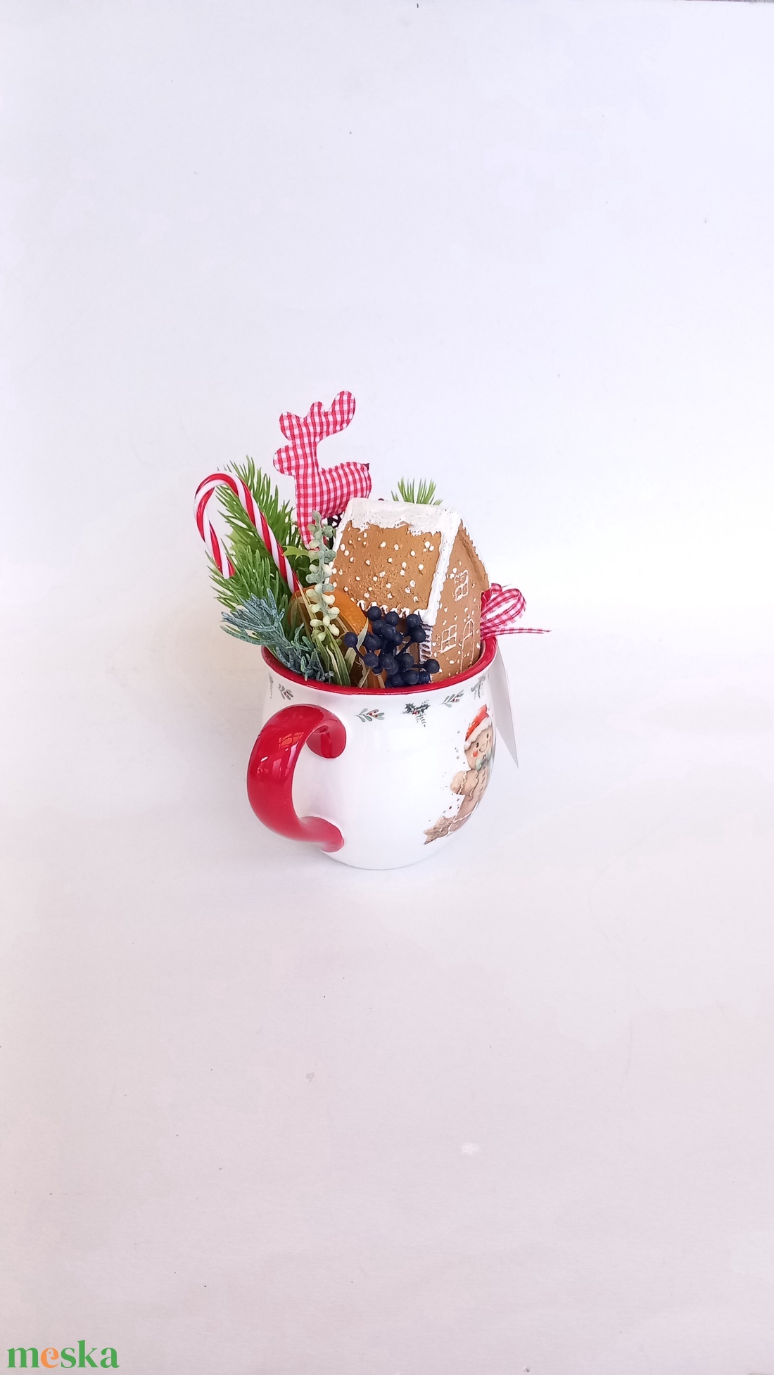   Mézi Bögre - Karácsonyi Asztaldísz/Téli Asztaldísz/Bögrés Asztaldísz - otthon & életmód - dekoráció - asztal és polc dekoráció - asztaldísz - Meska.hu