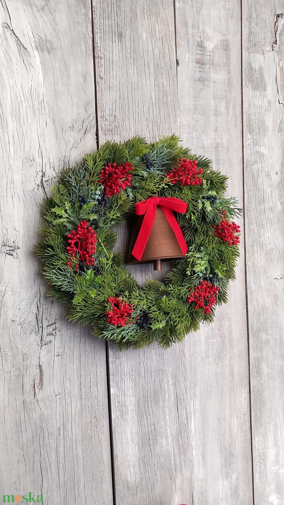 Vintage Karácsony - Karácsonyi Kopogtató/Téli Kopogtató /Téli Ajtódísz/Karácsonyi Ajtódísz/Falidísz/ - karácsony - karácsonyi lakásdekoráció - karácsonyi ajtódíszek - Meska.hu