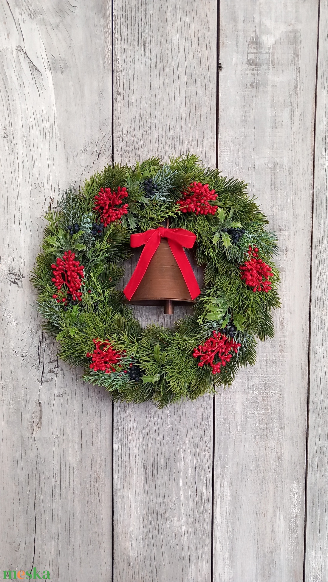 Vintage Karácsony - Karácsonyi Kopogtató/Téli Kopogtató /Téli Ajtódísz/Karácsonyi Ajtódísz/Falidísz/ - karácsony - karácsonyi lakásdekoráció - karácsonyi ajtódíszek - Meska.hu